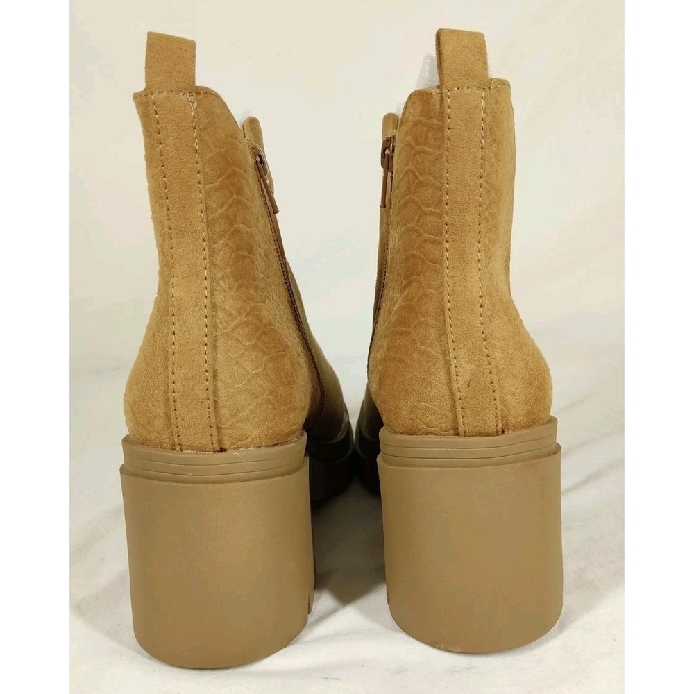 Sun + Stone Womens Veronikaa Tan Faux Suede Round‎ Toe Ankle Boots Size 9M - Picture 5 of 8